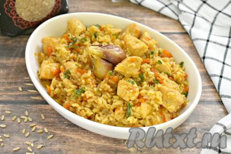 Бурый рис с курицей: 9 фото в рецепте