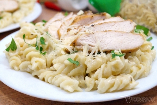 Макароны Альфредо с курицей — Пошаговый рецепт с фото. Вторые блюда